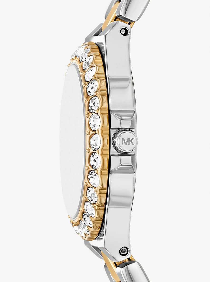 Reloj Lennox mini en dos tonos con pav&eacute; in BITONO | Michael Kors