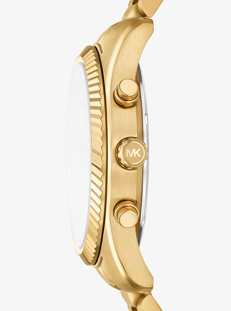 Oversized Lexington Gold-Tone Watch in GOLD | Michael Kors
