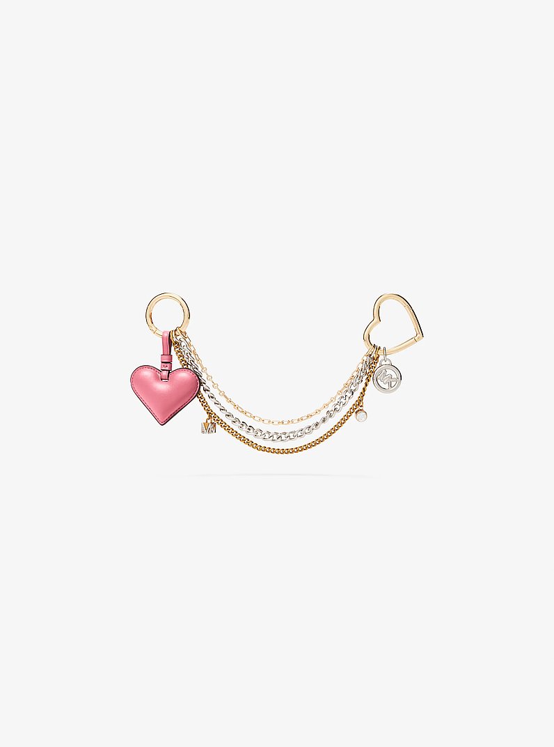 Heart Chain Bag Charm in ROSEWOOD | Michael Kors