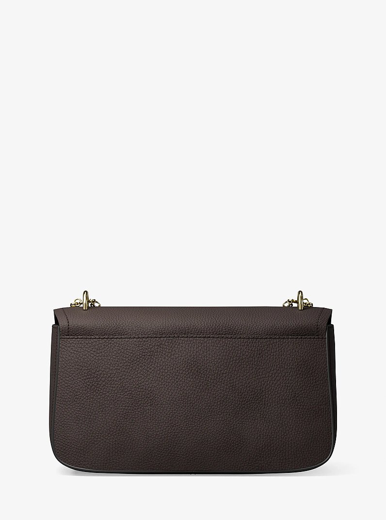 Tribeca Large Nubuck Leather Shoulder Bag in CHOCOLATE | Michael Kors
