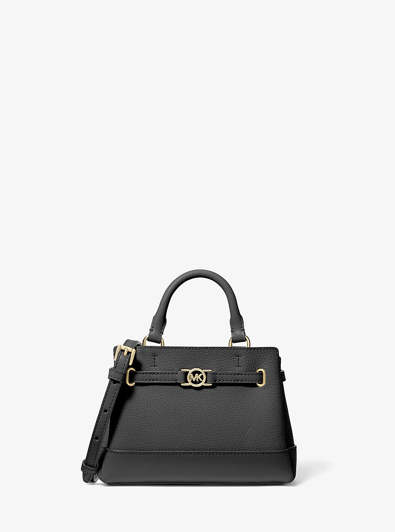 Reed Extra-Small Pebbled Leather Satchel in BLACK | Michael Kors