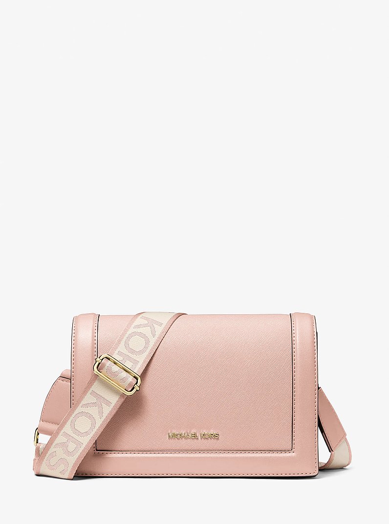 Borsa a tracolla Jet Set grande in pelle Saffiano in ROSA TENUE | Michael Kors
