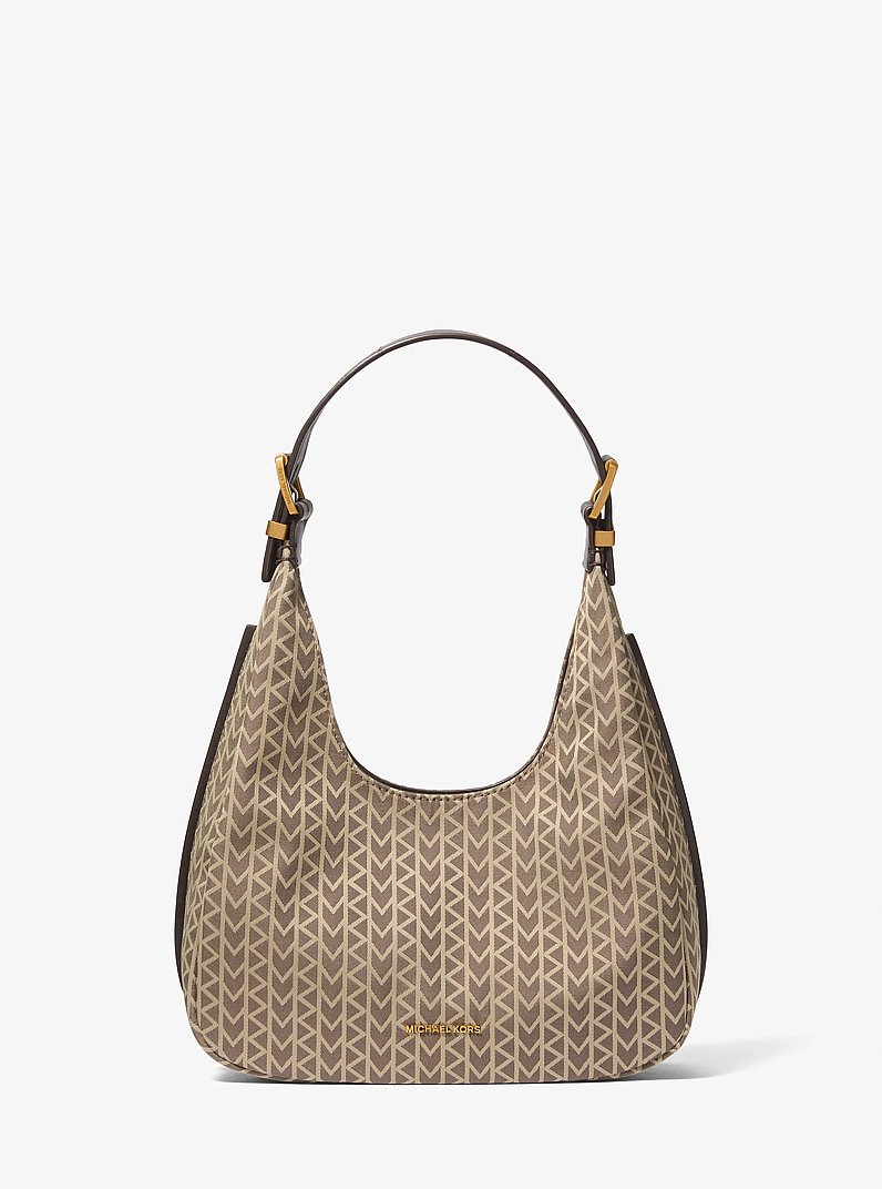 Hobo Bag Nolita Small aus Jacquard mit MK2000-Logomuster in NAT&Uuml;RLICH | Michael Kors