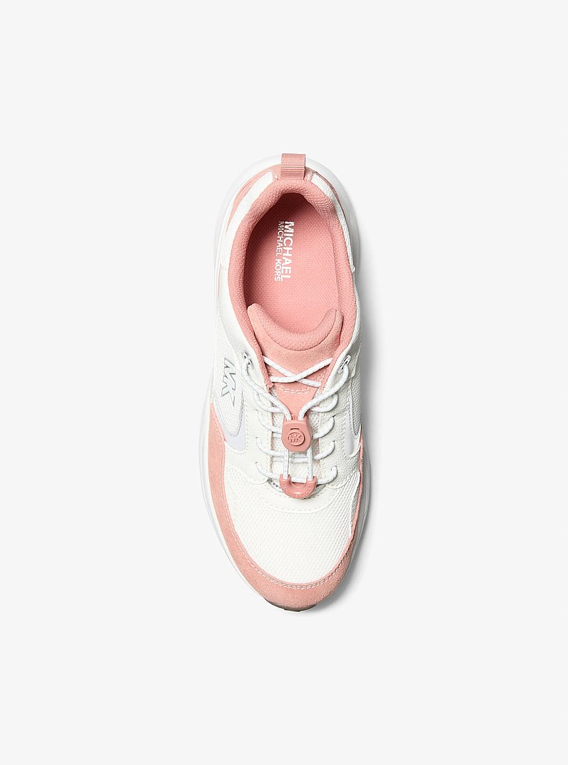 Jett Mixed-Media Trainer in SUNSET ROSE MULTI | Michael Kors