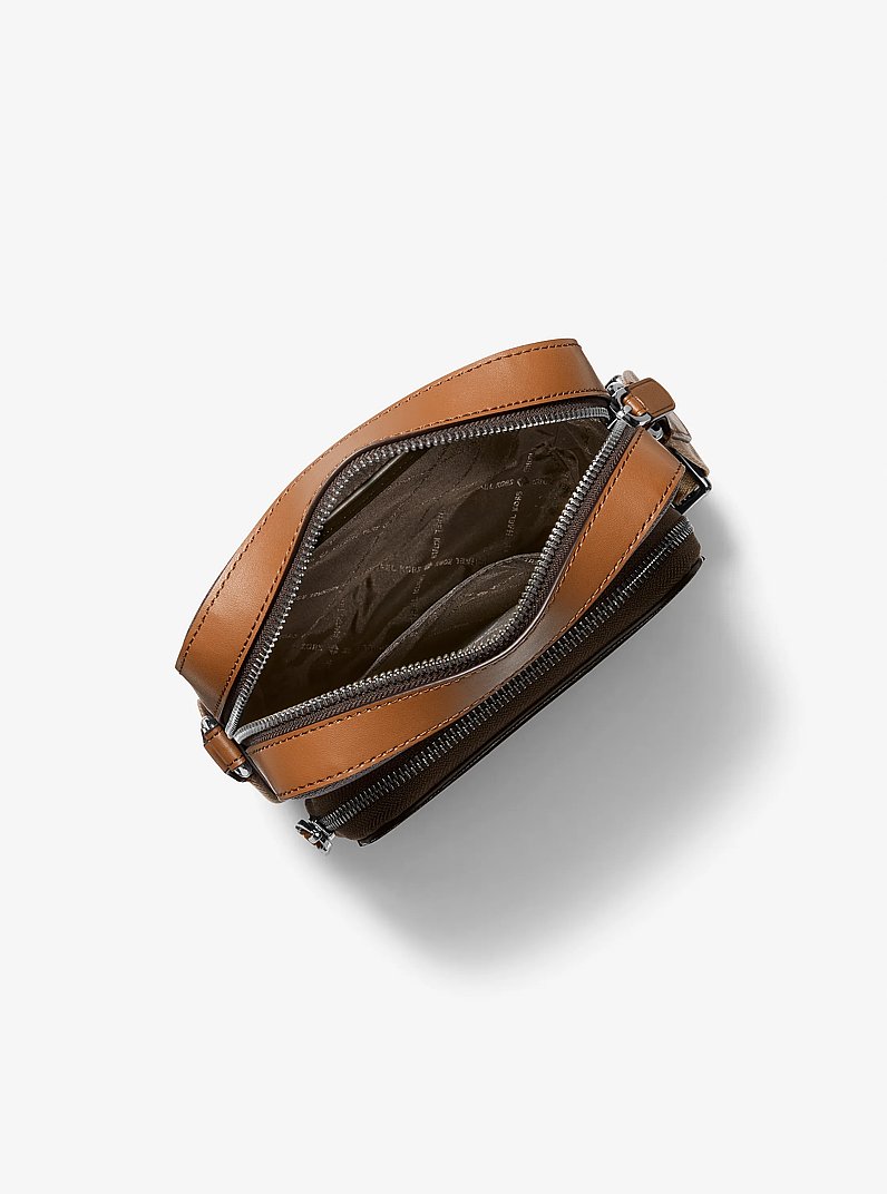 Hudson Mini Signature Logo Flight Bag in BROWN/LUGGAGE | Michael Kors