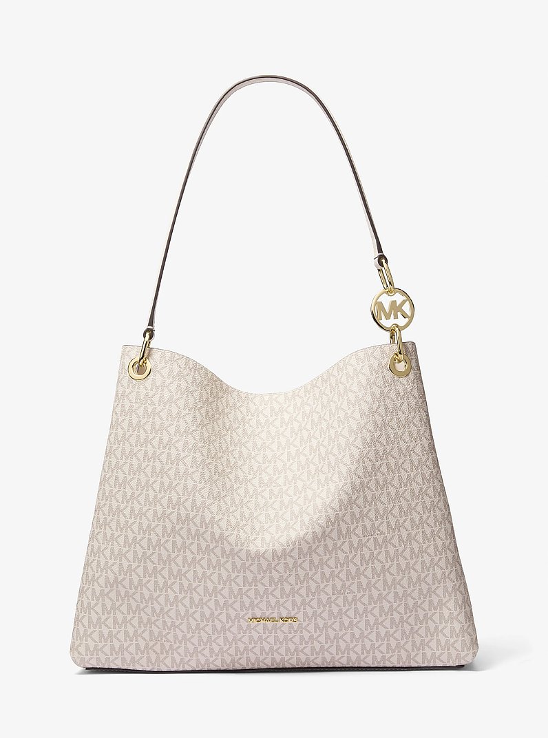 Christina Large Signature Logo Shoulder Bag in LT CRM MULTI | Michael Kors