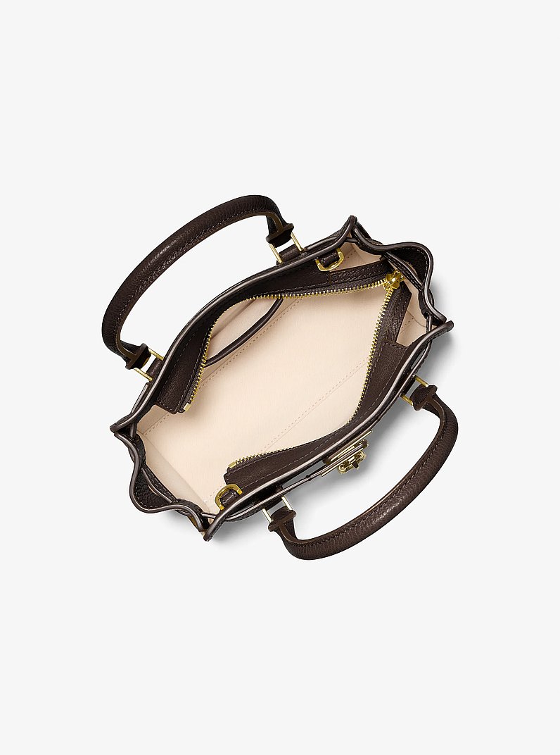 Hamilton Moderne Extra-Small Leather Crossbody Bag in CHOCOLATE | Michael Kors