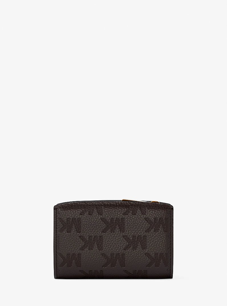 Portefeuille Bryant de taille moyenne en cuir &agrave; relief &agrave; logo in CHOCOLAT | Michael Kors