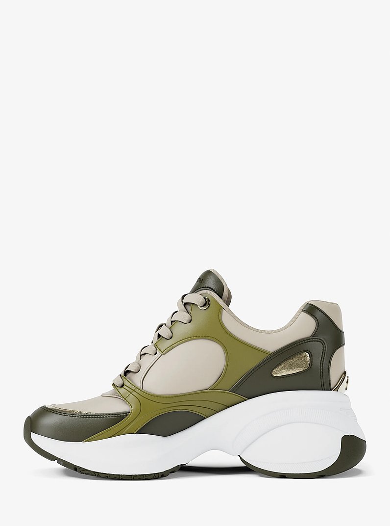 Zuma Leather Trainer in APPLE MULTI - Sale | Michael Kors [US]