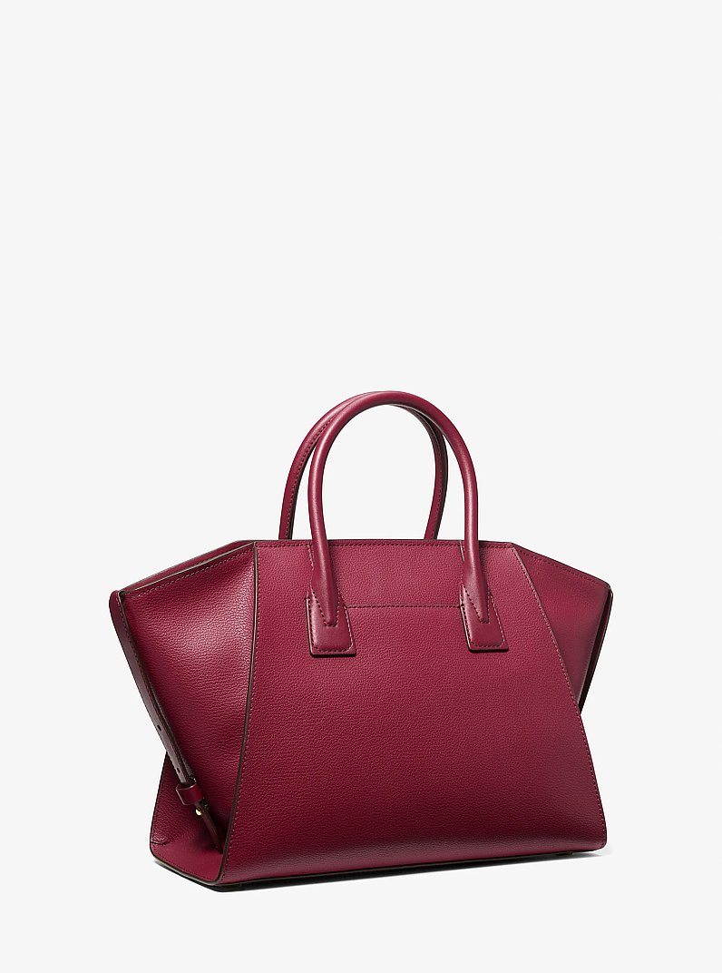 Avril Large Leather Top-Zip Satchel in MULBERRY | Michael Kors
