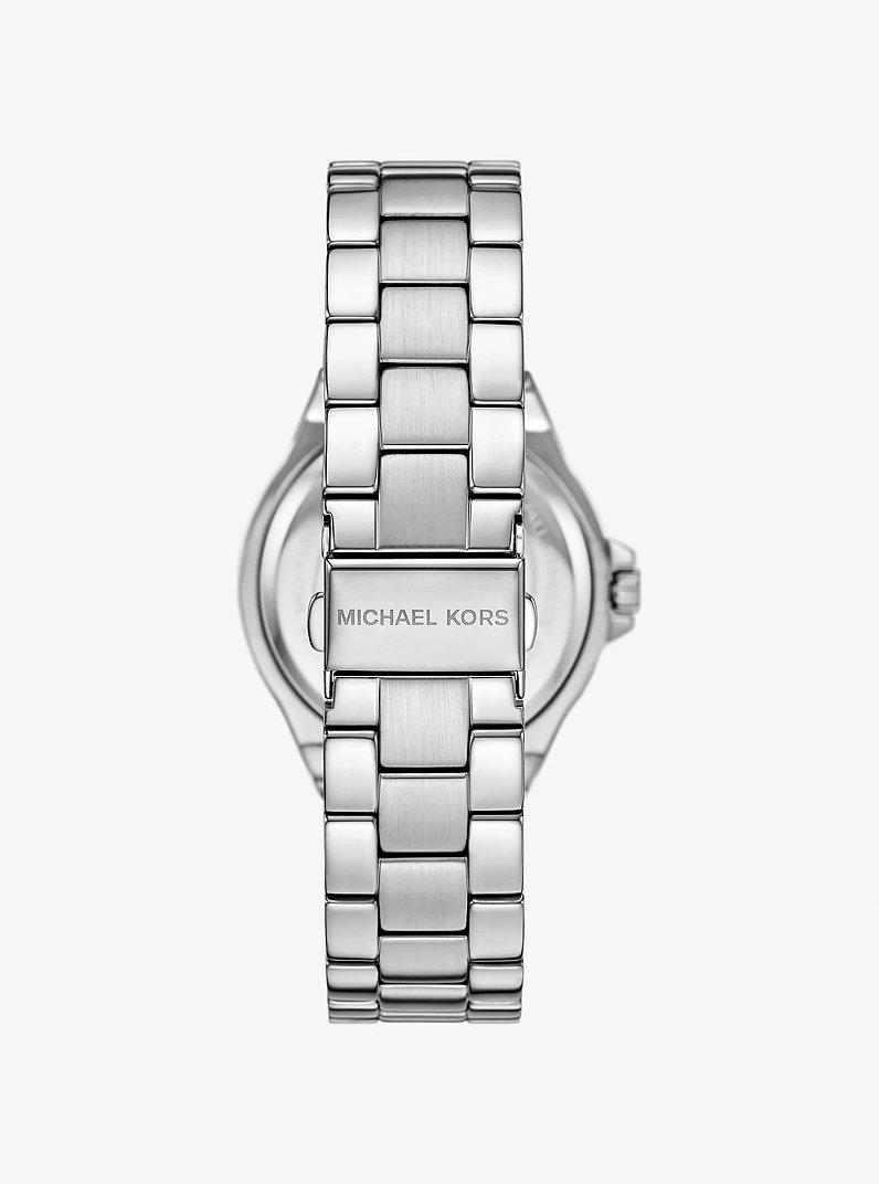 Lennox Pav&eacute; Silver-Tone Watch in SILVER | Michael Kors