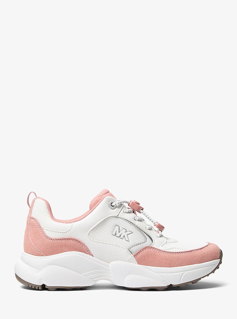 Jett Mixed-Media Trainer in SUNSET ROSE MULTI | Michael Kors