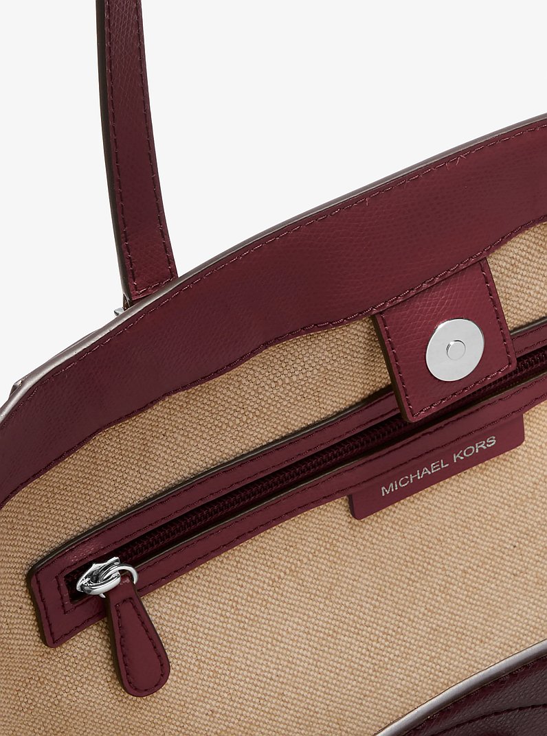 Taryn Large Leather Tote Bag in OXBLOOD | Michael Kors