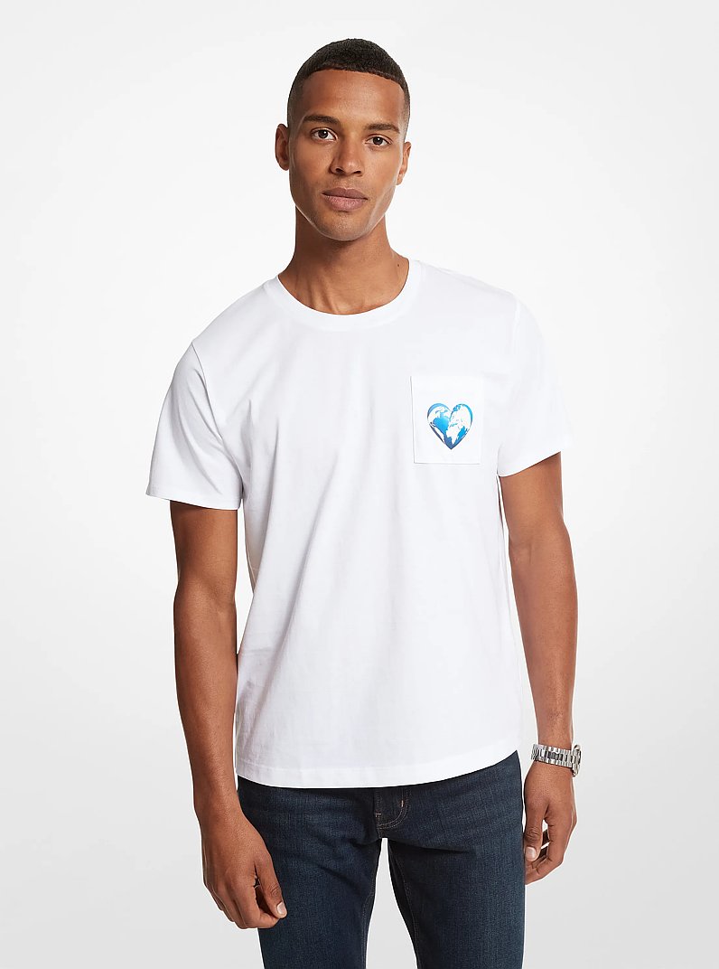 Watch Hunger Stop Organic Cotton Unisex T-Shirt in WHITE | Michael Kors