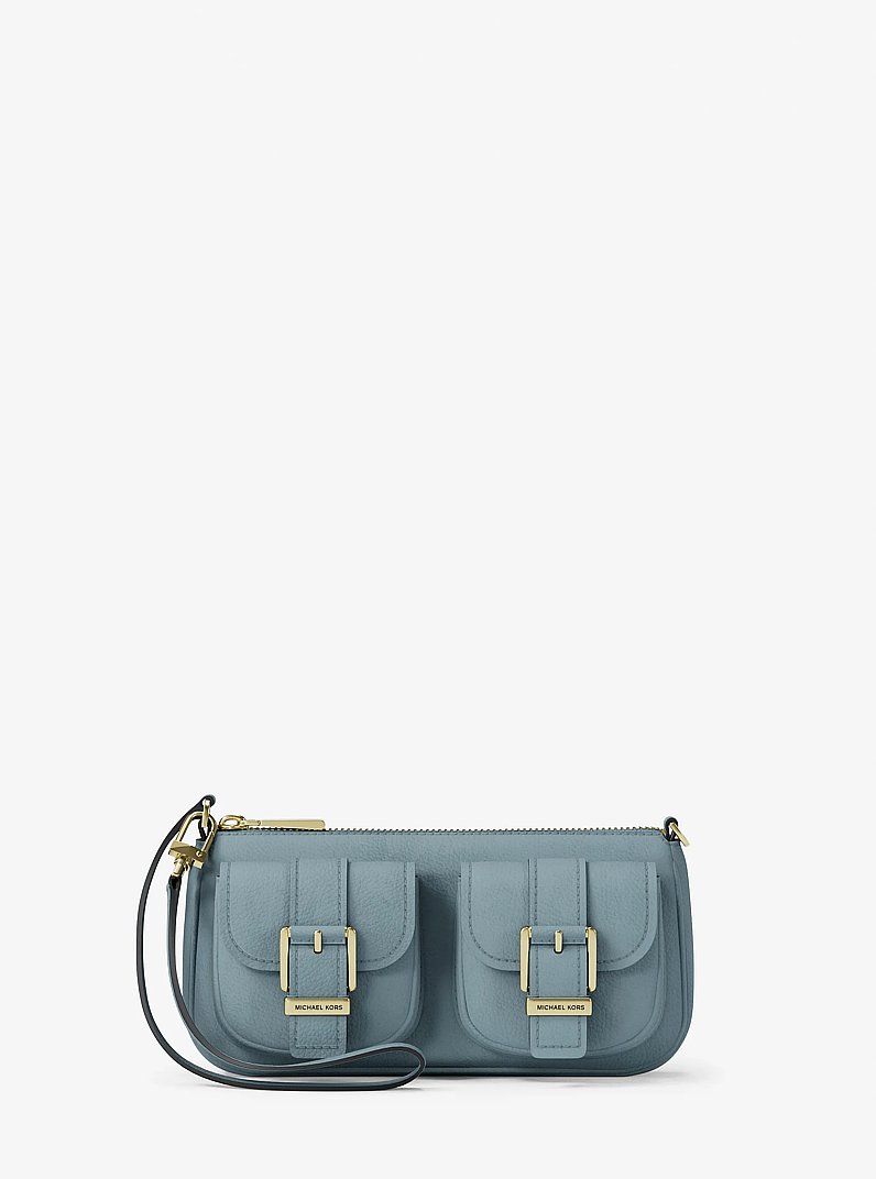 Zoe Small Suede Convertible Pochette in CHAMBRAY | Michael Kors