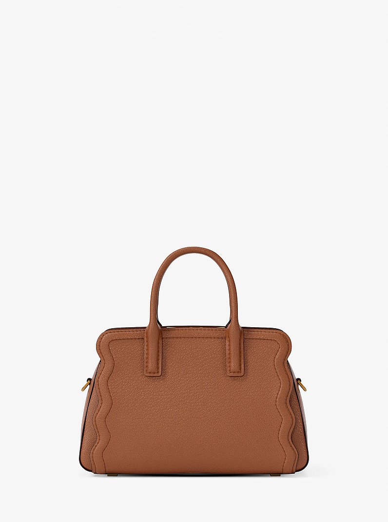 Bolso cruzado convertible Laila extrapeque&ntilde;o de piel granulada in LUGGAGE | Michael Kors