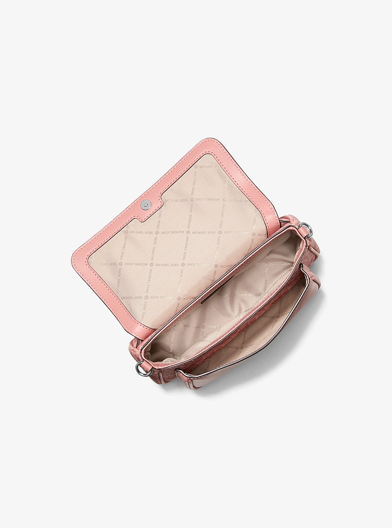 Jet Set Travel Small Signature Logo Crossbody Bag With Pouch in SUNSET ROSE | Michael Kors