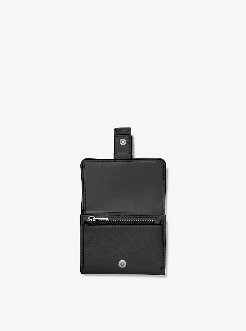 Colby Small Leather Tri-Fold Wallet in BLACK | Michael Kors