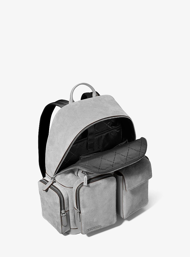 Dakota Suede Cargo Backpack in QUARRY GREY | Michael Kors