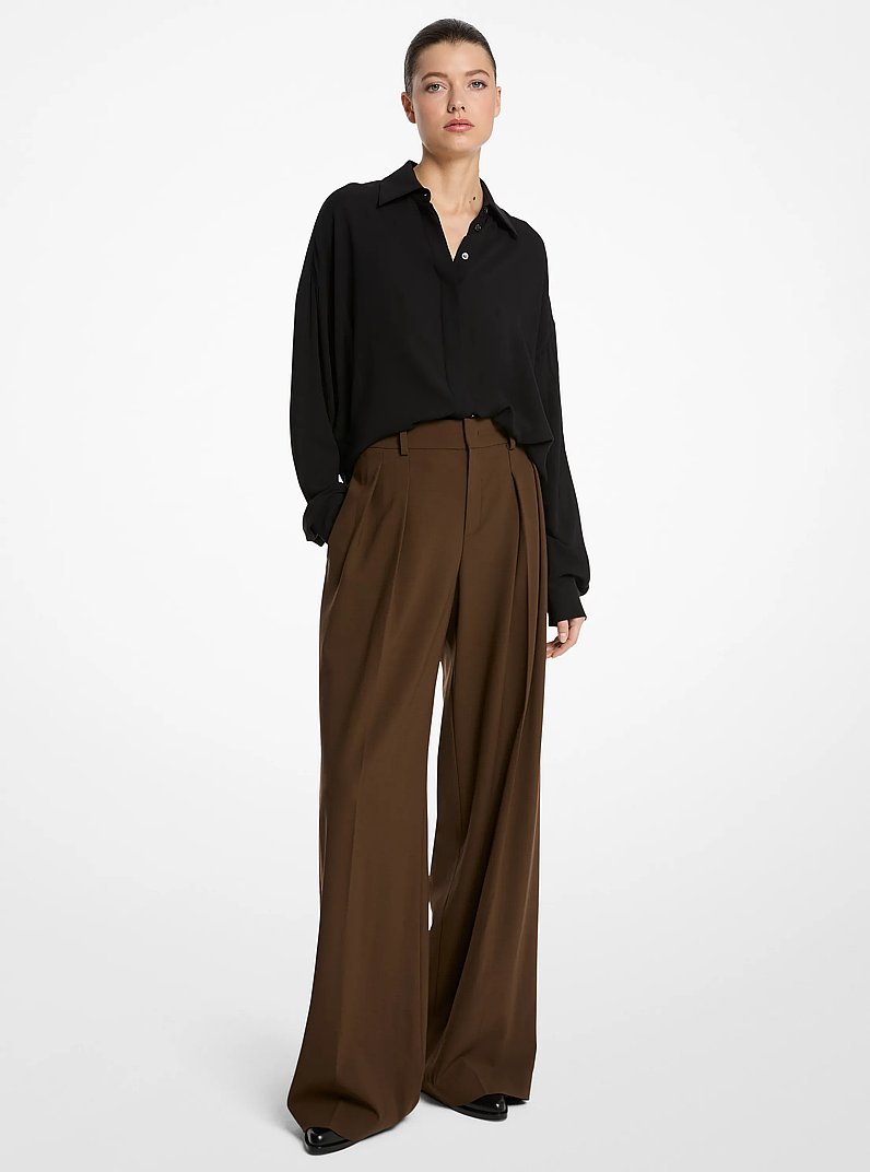 Pleated Wool Trousers