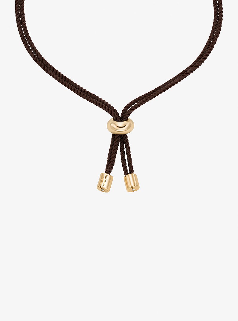 Horsebit Corded Slider Bracelet in GOLD/LUGGAGE | Michael Kors