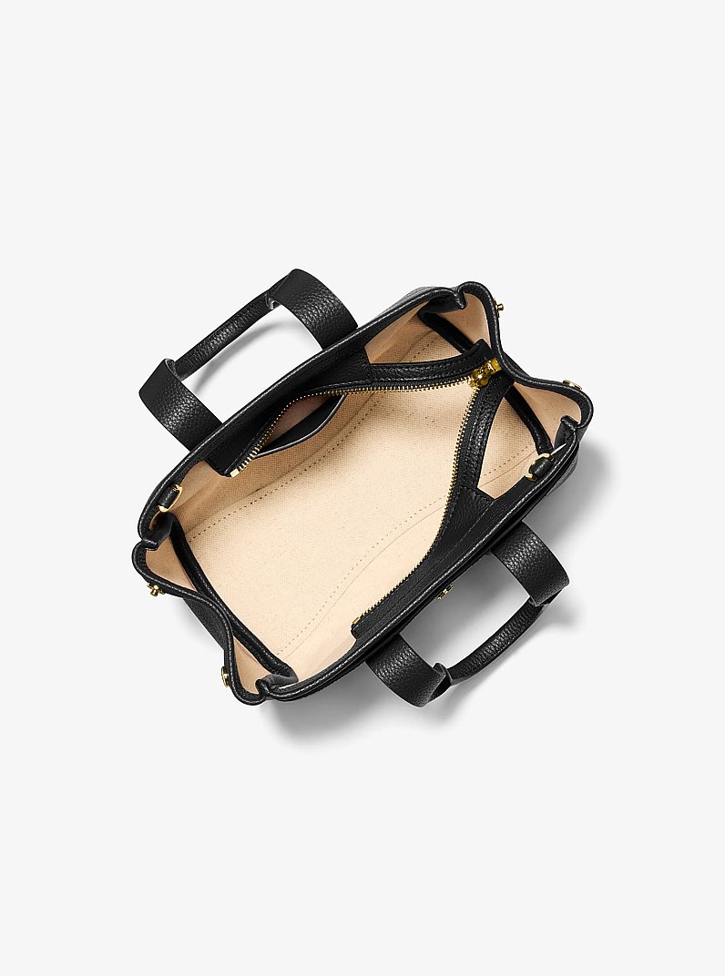 Umh&auml;ngetasche Romee Extra-Small aus gekrispeltem Leder in SCHWARZ | Michael Kors