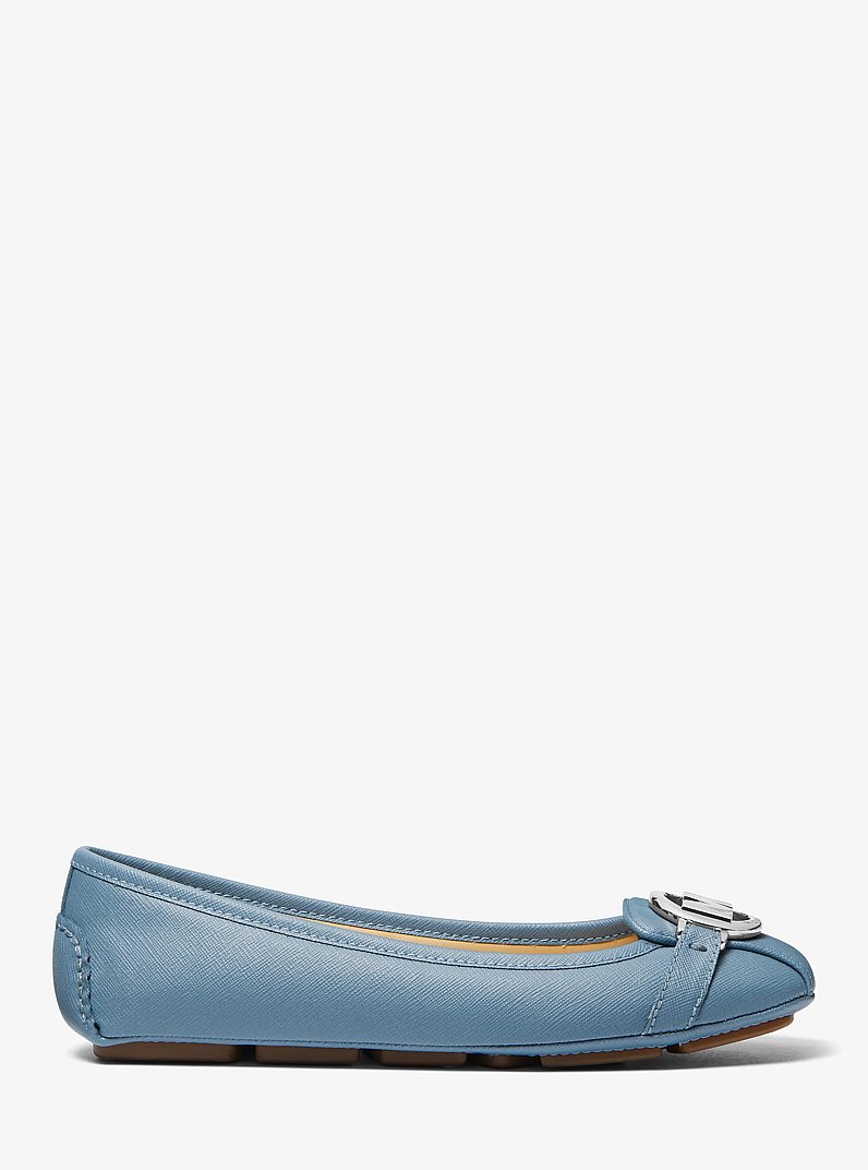 Mocas&iacute;n Fulton de piel saffiano sint&eacute;tica