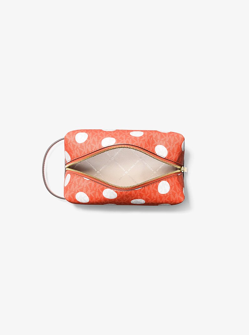 Jet Set Polka Dot Signature Logo Travel Kit in RED CLAY | Michael Kors