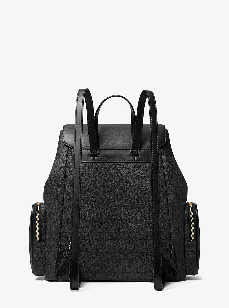 Jet Set Large Logo Backpack in BLACK | Michael Kors
