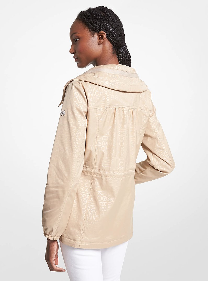 Logo Print Woven Anorak in CAQUI | Michael Kors
