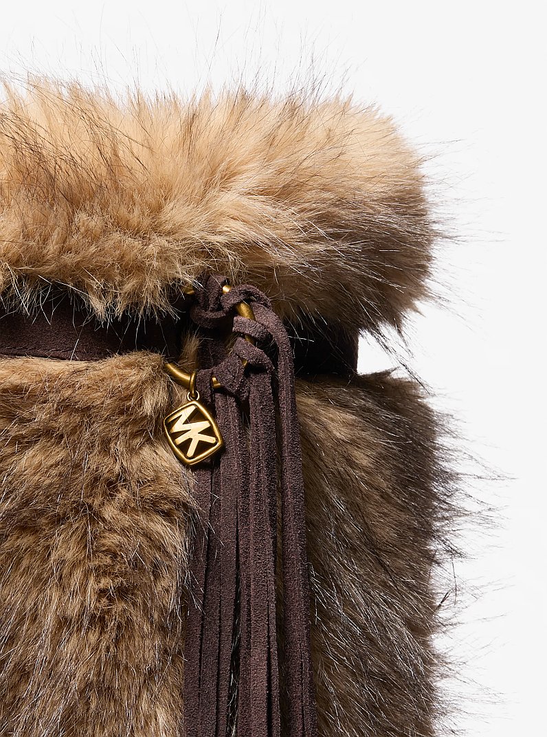 Starling Faux Fur Puffer Boot in DK CAMEL MLT | Michael Kors