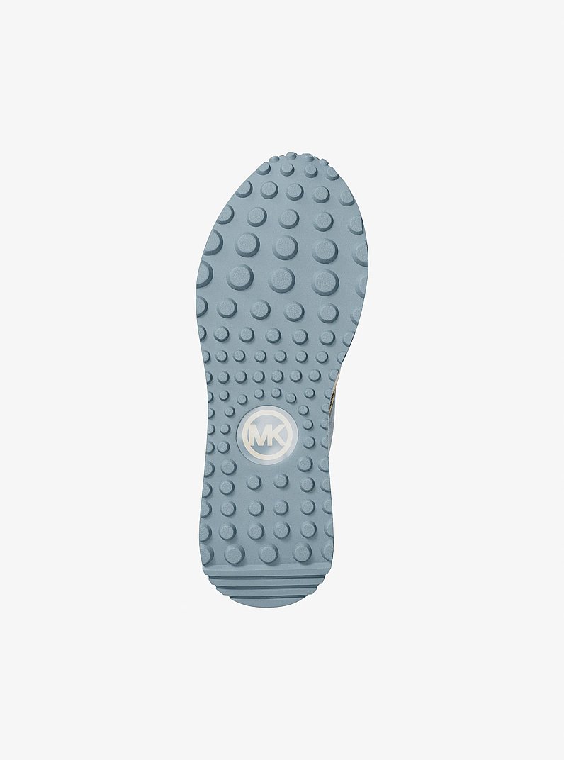 Jesse Mixed-Media Trainer in PALE OCEAN | Michael Kors