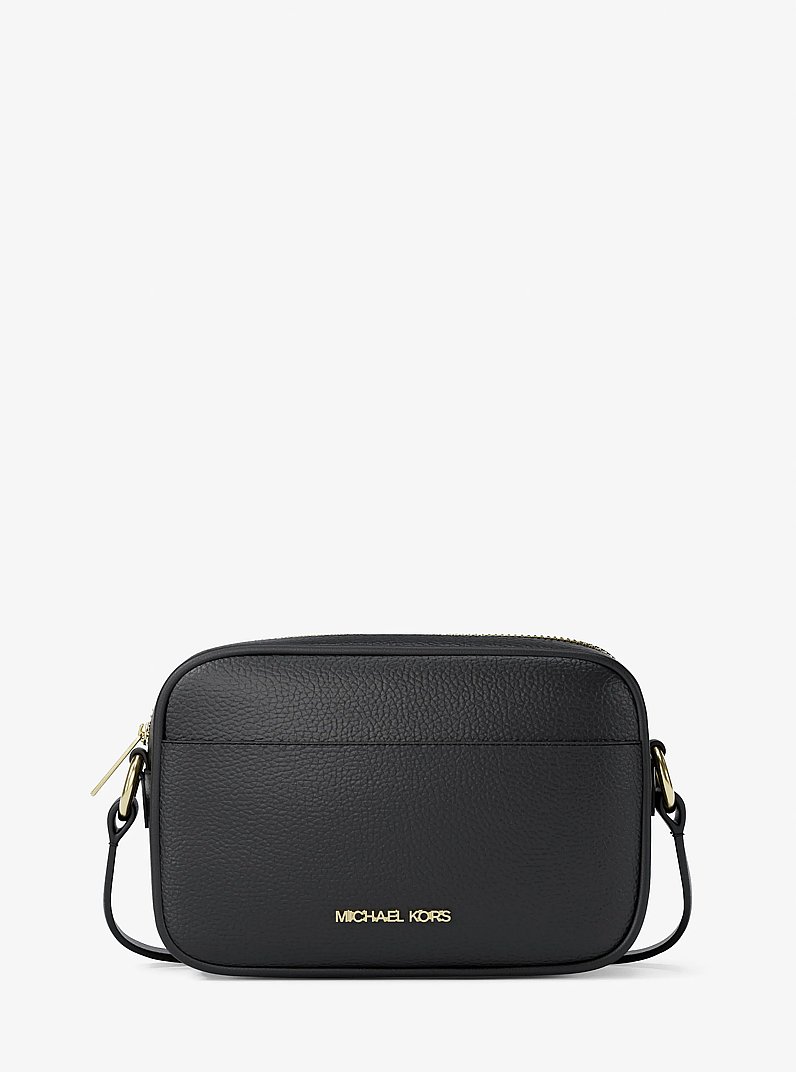 Bandolera Jet Set peque&ntilde;a para c&aacute;mara de piel granulada in NEGRO | Michael Kors