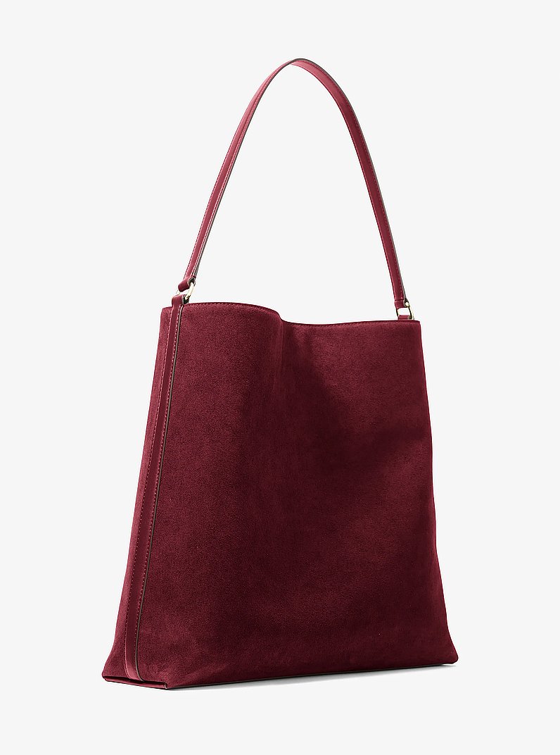 Sammy Large Hobo Shoulder Bag in MAROON | Michael Kors