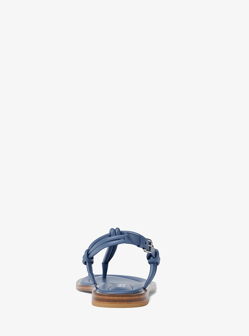 Astra Leather T-Strap Sandal in FRENCH BLUE | Michael Kors
