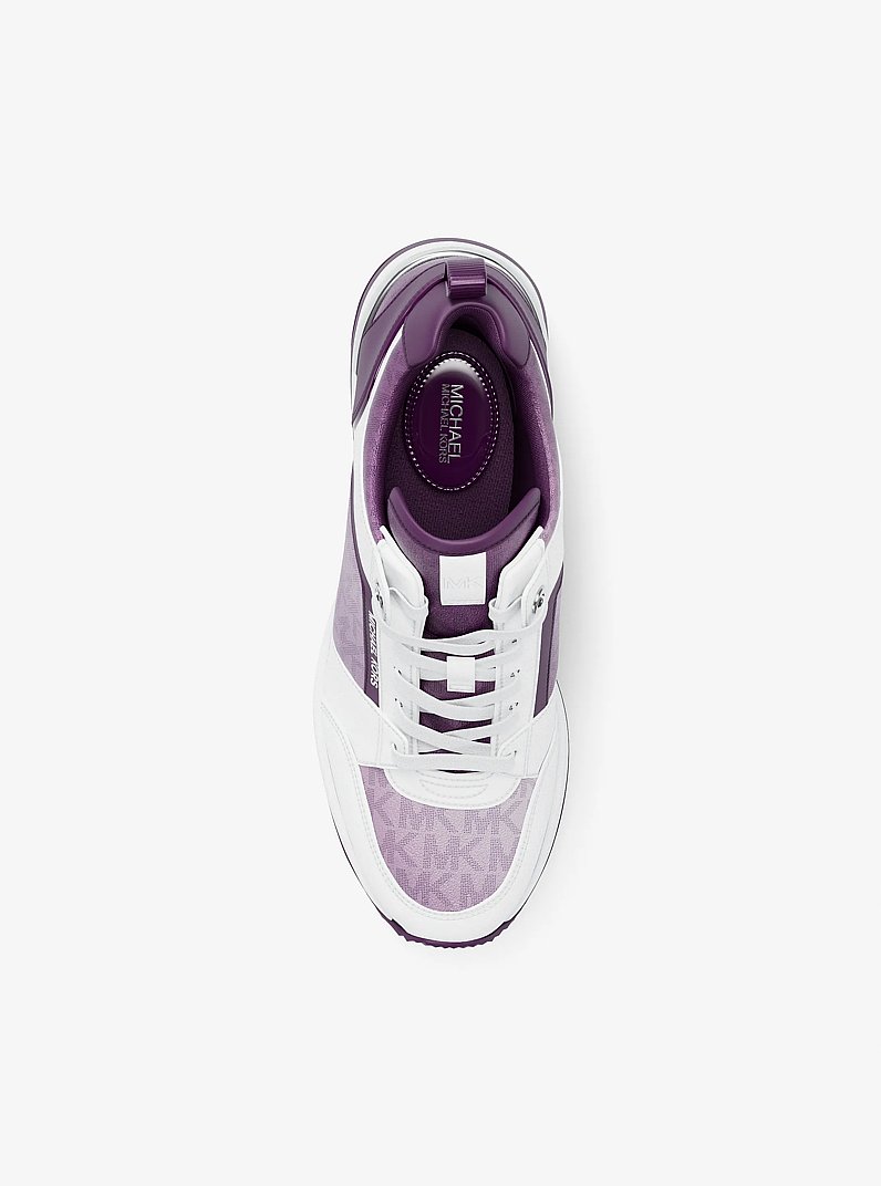 Georgie Ombr&eacute; Signature Logo Trainer in DARK PURPLE MULTI | Michael Kors