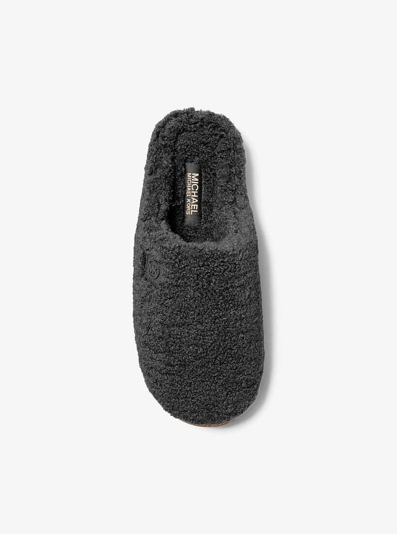 Winnie Faux Shearling Slipper in BLACK | Michael Kors