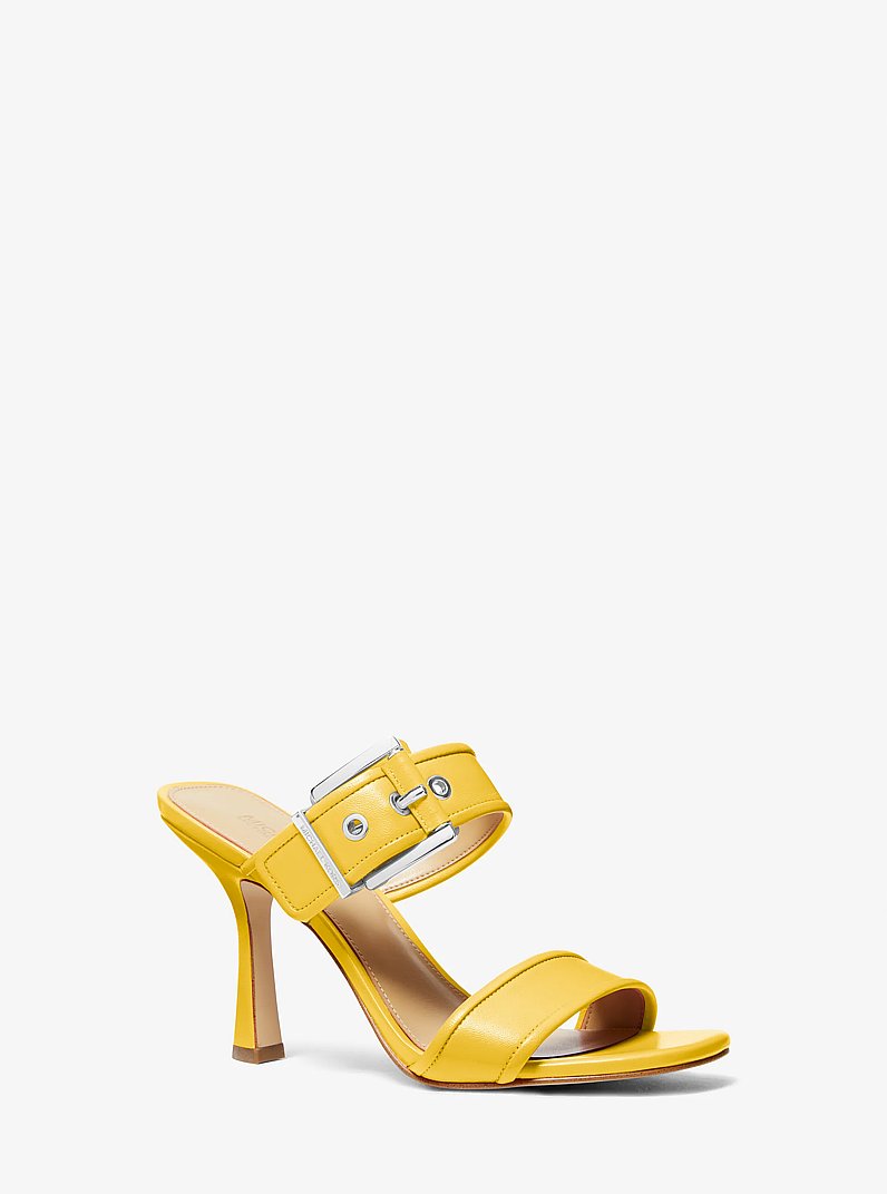 Colby Leather Sandal in BRIGHT DANDELION | Michael Kors