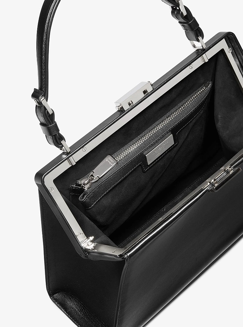 Borsa a mano Simone in pelle in NERO | Michael Kors