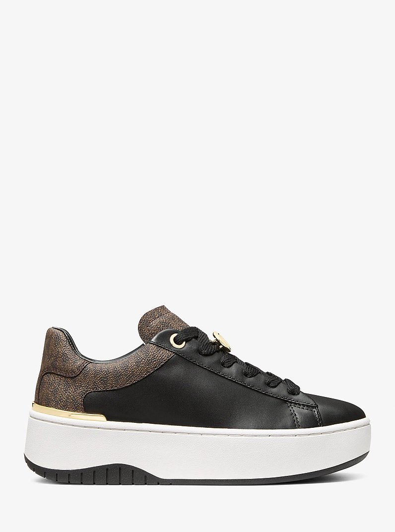Sneaker Dottie in pelle con logo in MARRONE/NERO | Michael Kors
