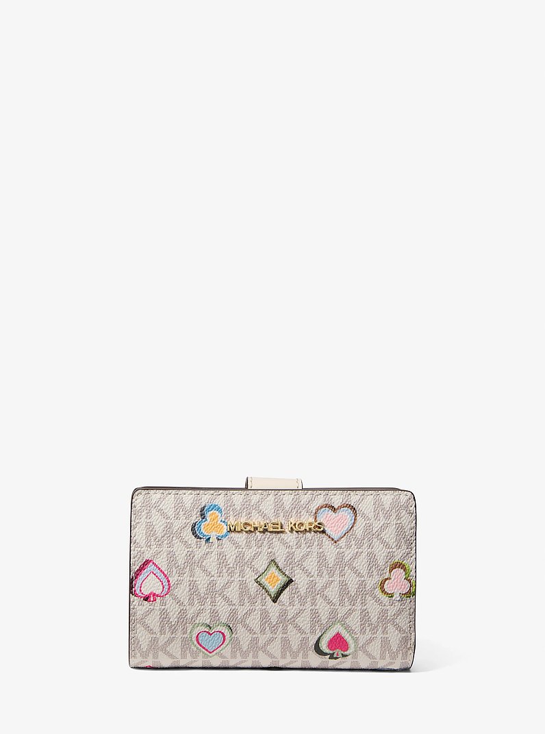 Jet Set Medium Printed Signature Logo Wallet in LT CRM MULTI