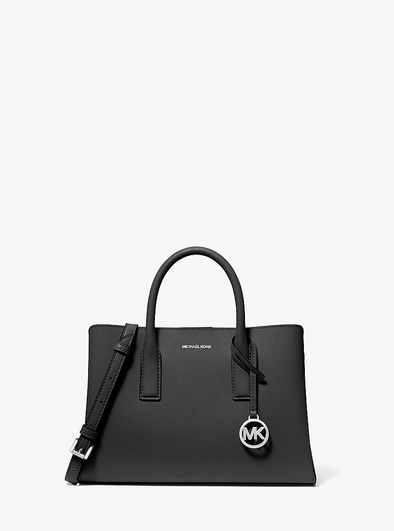 Ruthie Small Saffiano Leather Satchel in BLACK | Michael Kors