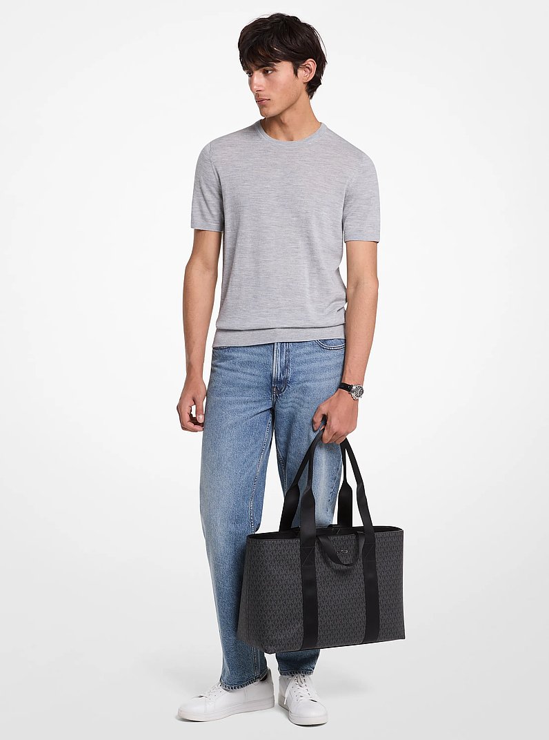 Cooper Signature Logo Tote Bag in BLACK - Sale | Michael Kors [US]