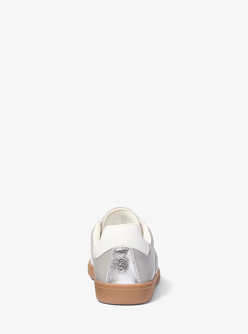 Benny Embellished Metallic Sneaker in SILVER MULTI | Michael Kors