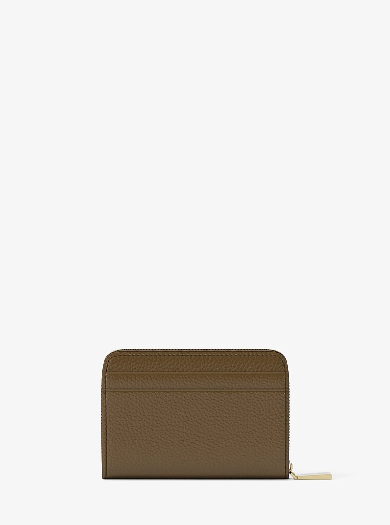 Kartenetui Jet Set Small aus gekrispeltem Leder mit Rundum-Rei&szlig;verschluss in LODEN | Michael Kors