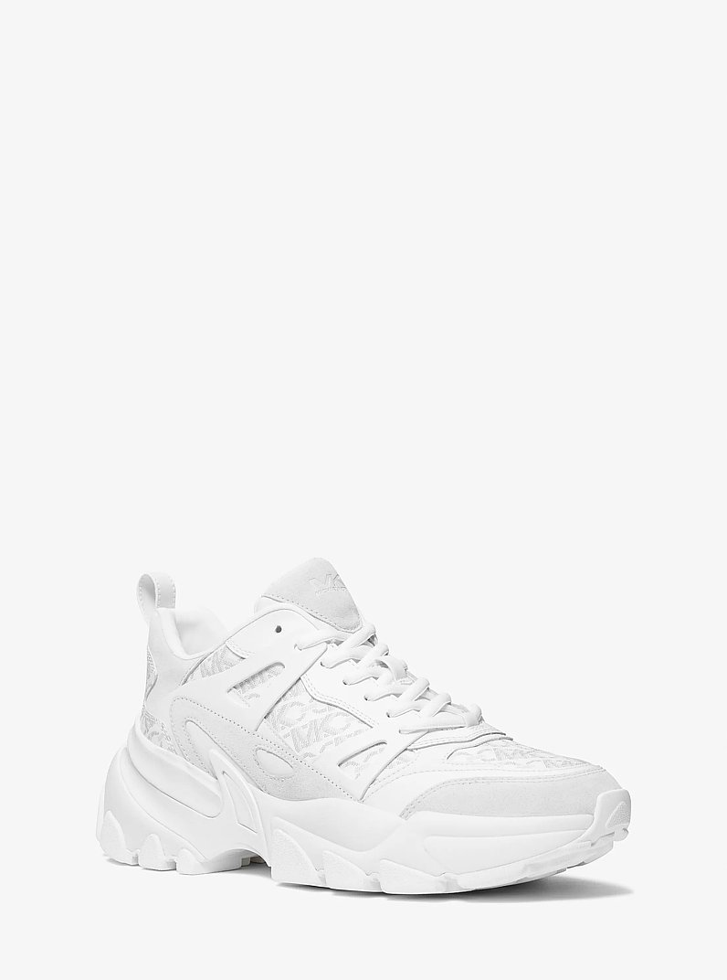 Nick Empire Signature Logo and Leather Trainer