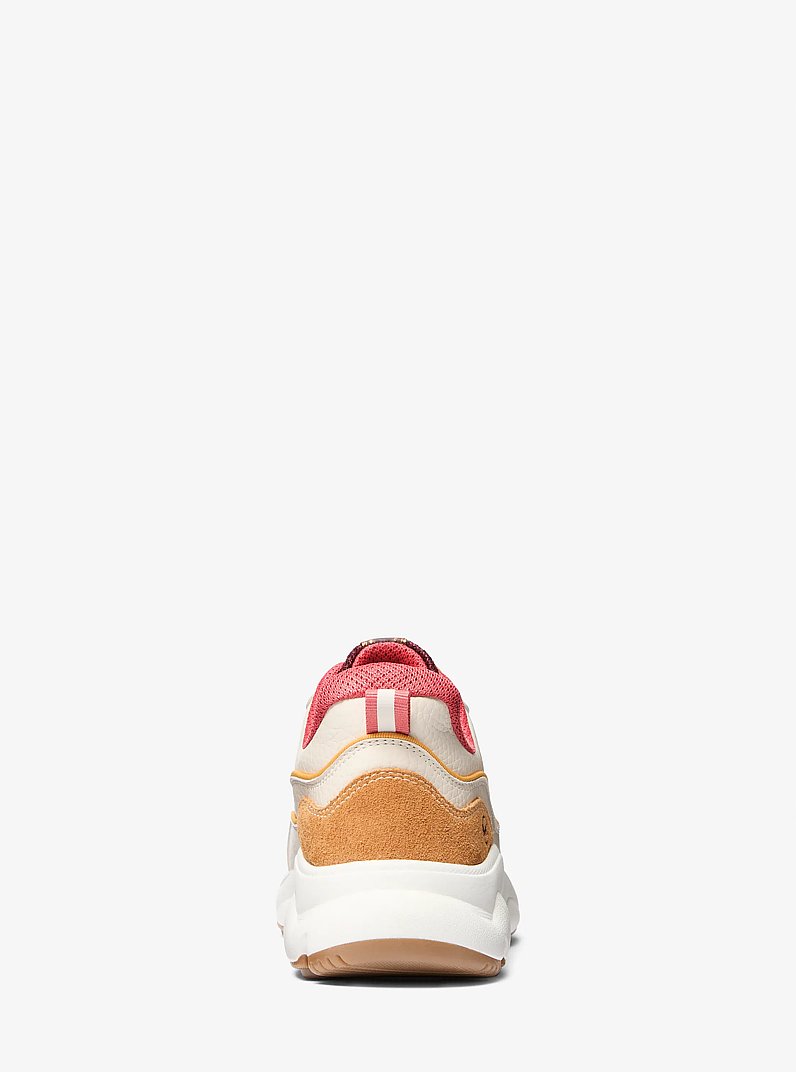 Katrina Mixed-Media Trainer in OXBLOOD MLTI | Michael Kors