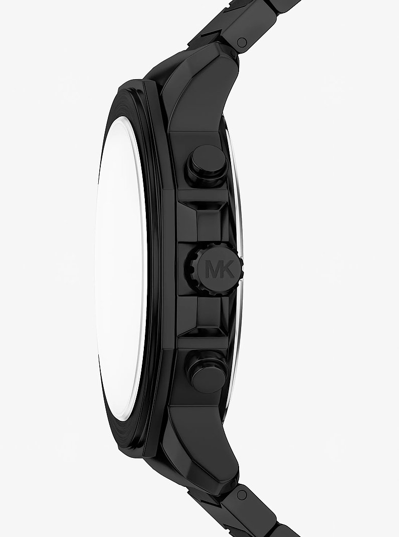 Oversized Prescott Black-Tone Watch in BLACK | Michael Kors