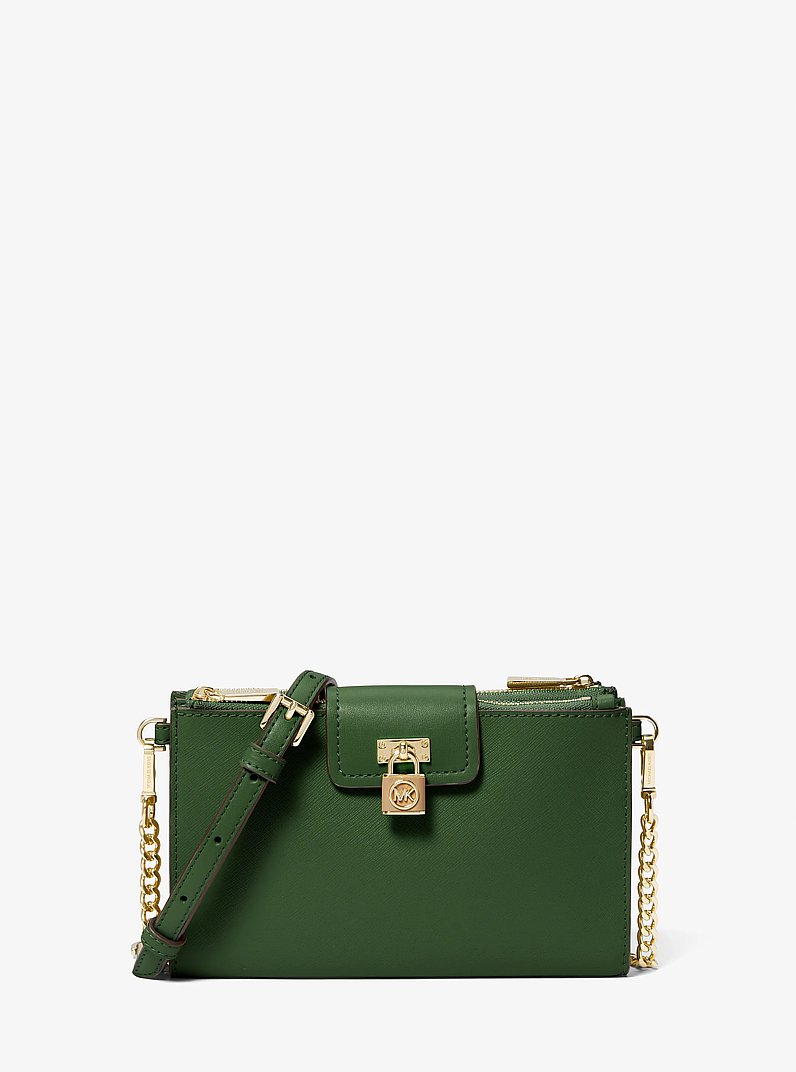 Borsa a tracolla Ruby piccola in pelle Saffiano in VERDE AMAZZONIA | Michael Kors
