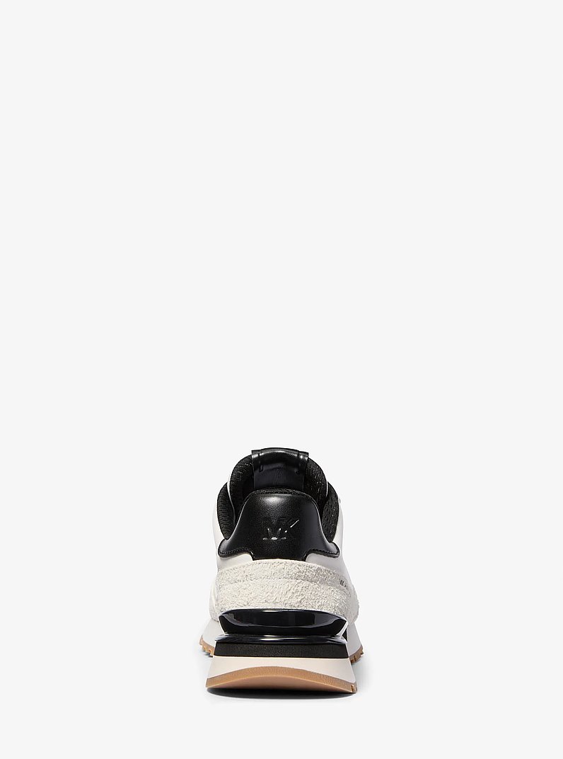 Nova Suede and Nylon Trainer in OPWHT MULTI | Michael Kors
